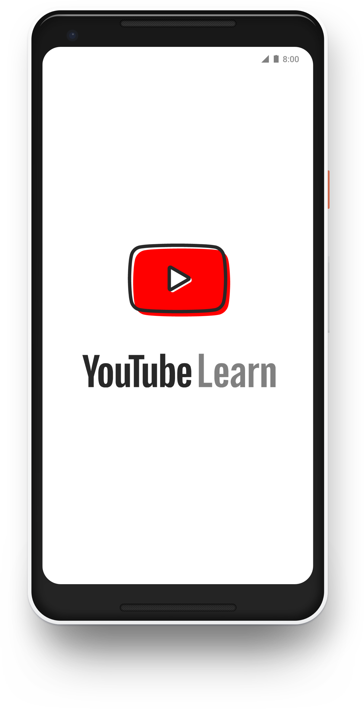 YouTube Learn Home Screen